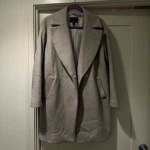 Banana Republic Italian Fabric Mario Bellucci Grey Coat - 69% Wool